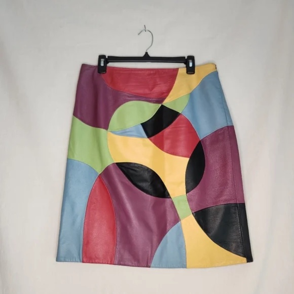 Metrostyle Multicolor Patchwork Pencil Skirt